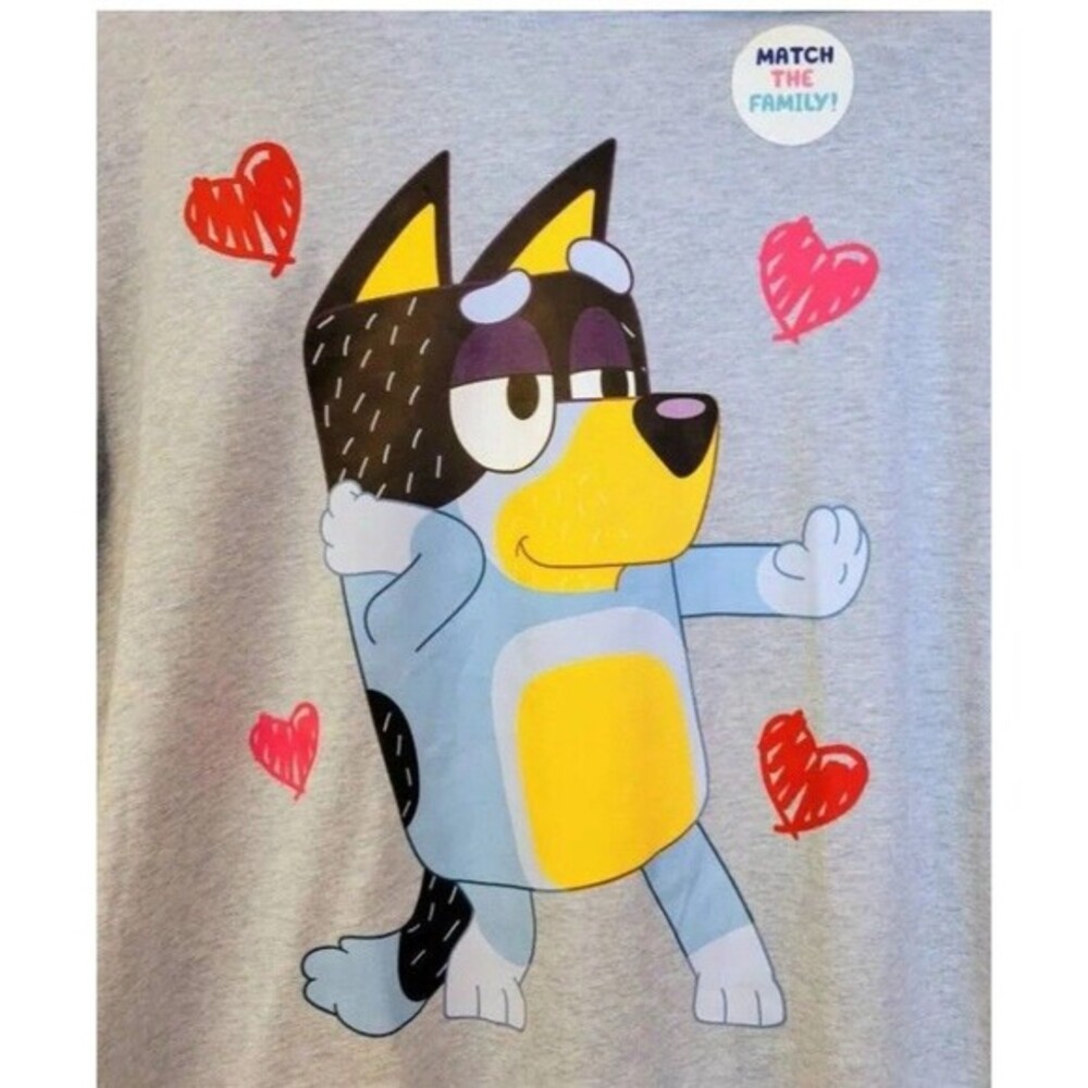 Men's Bluey V-Day T-Shirt -‎ Light Blue (Size XXL) - Picture 6 of 6